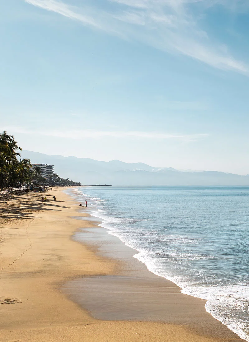 Playa frente al mar en Nuevo Vallarta